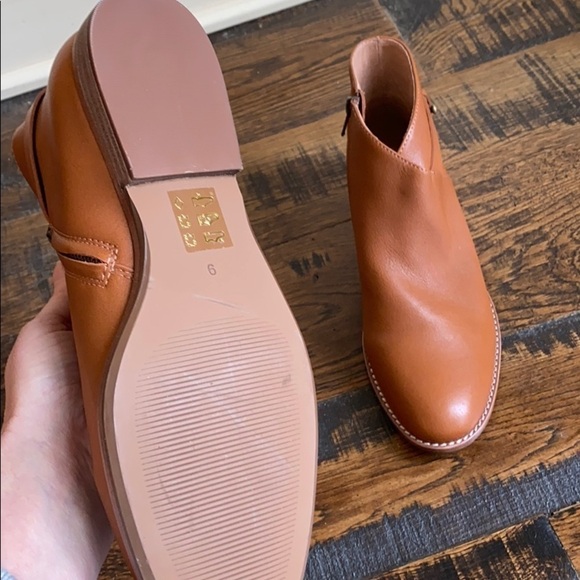 Madewell Kelci Flat boot ankle leather brown aa191 - Picture 4 of 4